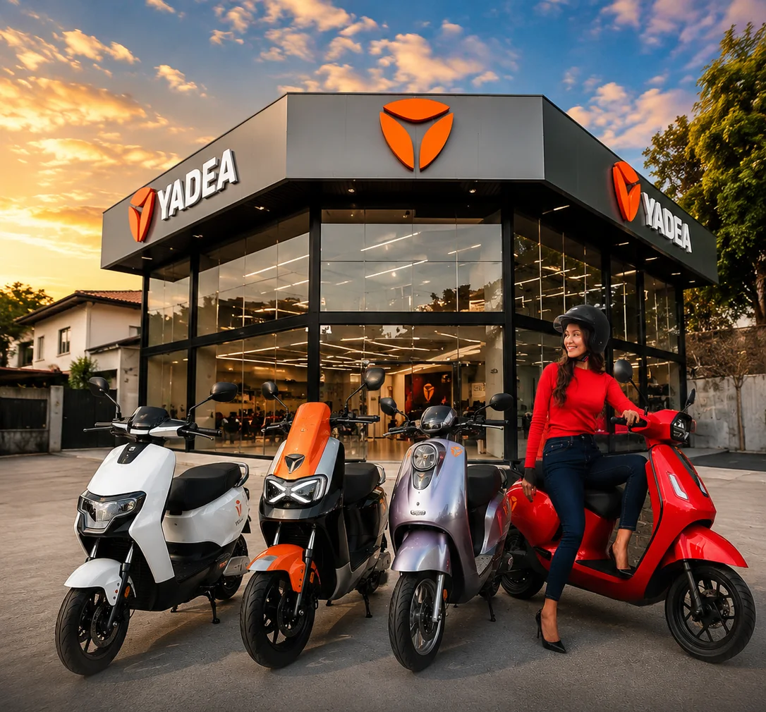 Showroom Yadea Jardins ao pôr do sol